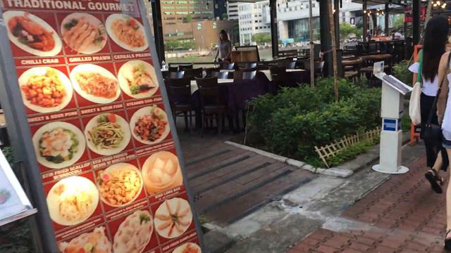 Boat Quay Singapore Walk Through Evening Time Cool