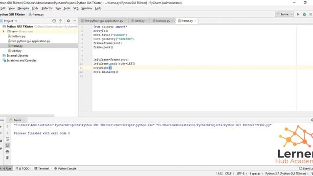 Frame In Tkinter | Python Tkinter GUI Tutorial | Adding Frames To Your Program in Tkinter - English