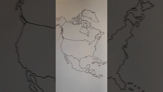 drawing North America map #map #рекомендации #реки #flag #рек