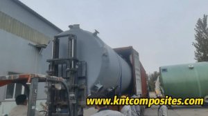 Fiberglass insulation tanks loaded into containers