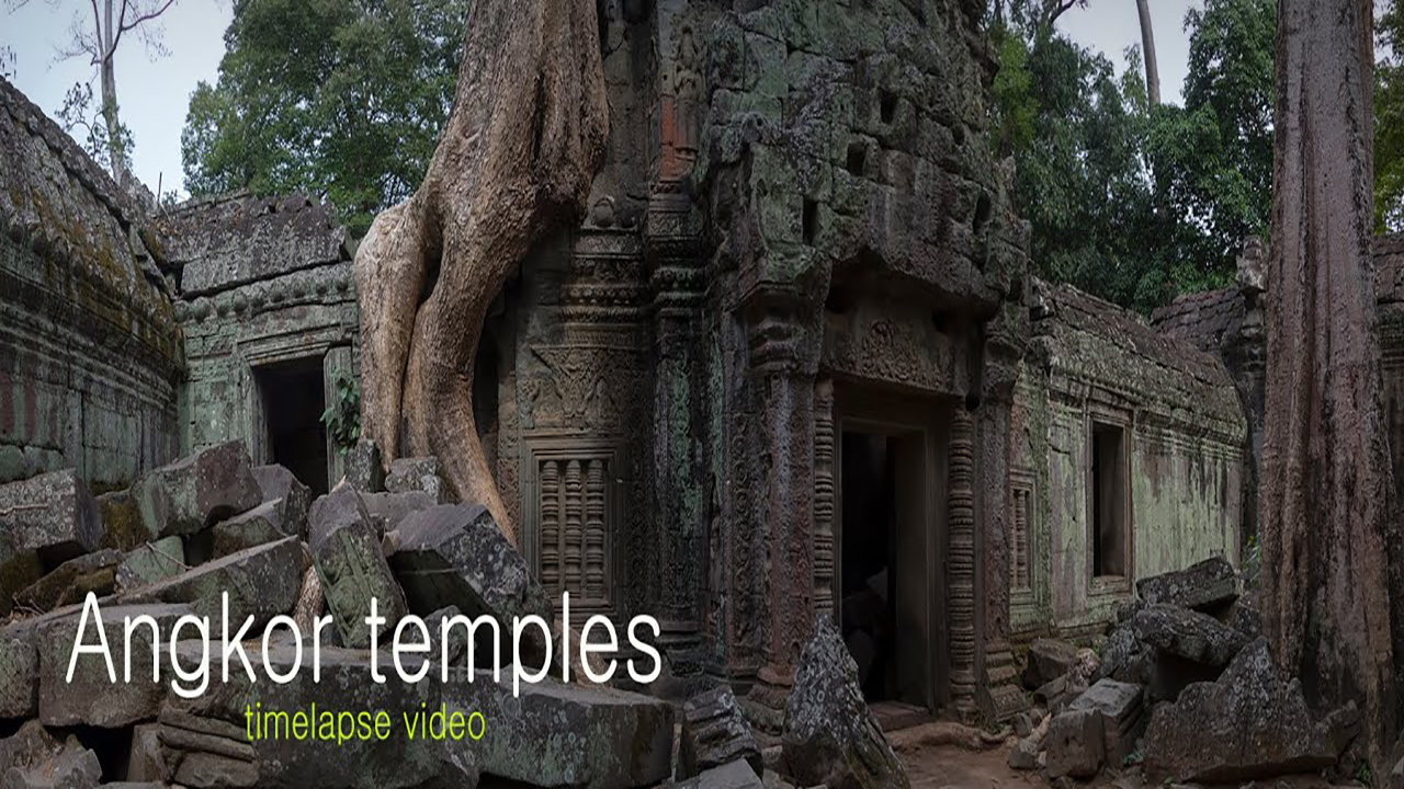 Путешествие по Камбодже - экскурсия по храмам Ангкора - time lapse
