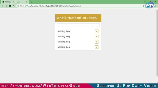 JavaScript assignments for students | JavaScript Project | TODO JavaScript project for assignment
