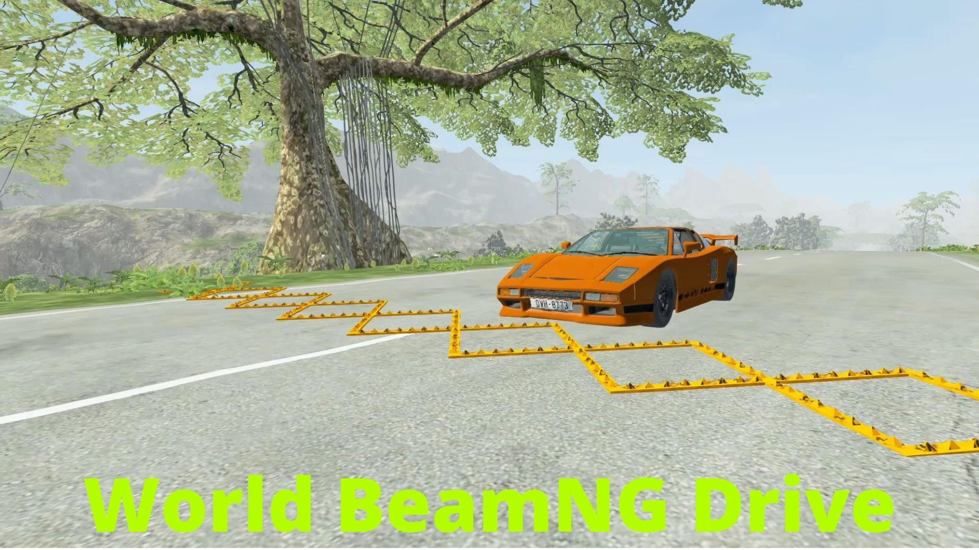 Машины против шипов #2 - BeamNG Drive | World BeamNG Drive