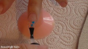 UV gel nails dedicated to hypoplastic left heart syndrome - aquarium nails