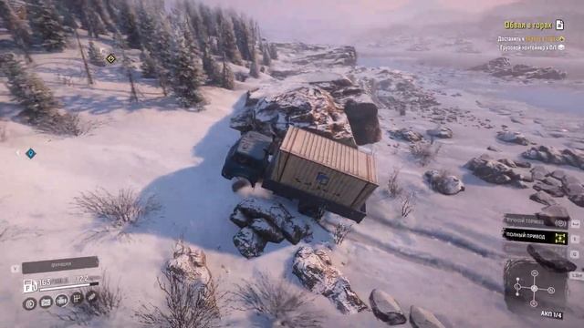 ОБРЫВ В ГОРАХ! Везем контейнер на МАЗе! ИМАНДРА! SnowRunner 2022 смотреть онлайн