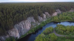 Село Першино с высоты птичьего полета (Режевской р-он)