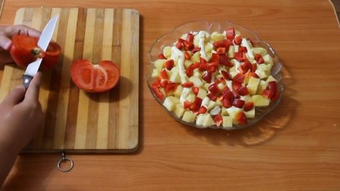 Новогодний салат! Очень вкусно! Праздничный салат! #новогоднийсалат #салатнановыйгод #рецептысалато