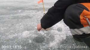 Одна из последних рыбалок на жерлицы. 21.02.16 (Печенежское водохранилище)