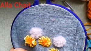 Одуванчики. Часть 1 . вышивка лентами. Искусство вышивки.