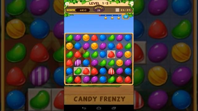 Candy Frenzy Level 1-2 - 3 Star Walkthrough