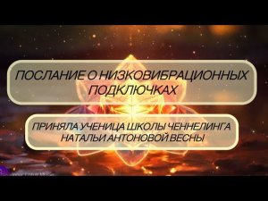 Послание от Высших Сутей о низковибрационных подключках.Автор:Ирина я Гильденбранд