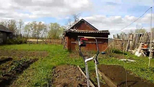 Электрокультиватор-мини в работе. делаем грядку.