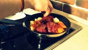 Тушеная говяжья вырезка - полный рецепт.