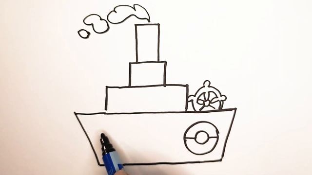 How To Draw a Ship ? ➤ Как Нарисовать Корабль. Drawin g For Kids