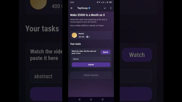 TapSwap код (Make $5000 In A Month On X) на 25.08.2024 #tapswap #tapswapcode #crypto