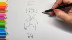 Как нарисовать бабушку и дедушку Рисунок ко дню пожилого человека. День бабушек и дедушек нарисоват