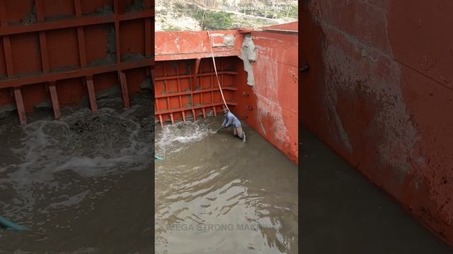 Powerful Water Pump Cline Sand in Big Ship Last Time Unload Sand by Mega Drager Machine #107