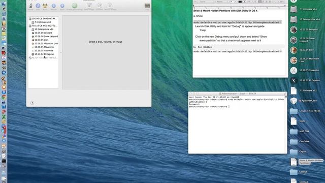 How to Show & Mount Hidden Partitions with Disk Utility in OS X смотреть онлайн