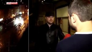 В центре Москвы футбольные фанаты устроили массовую драку  видео