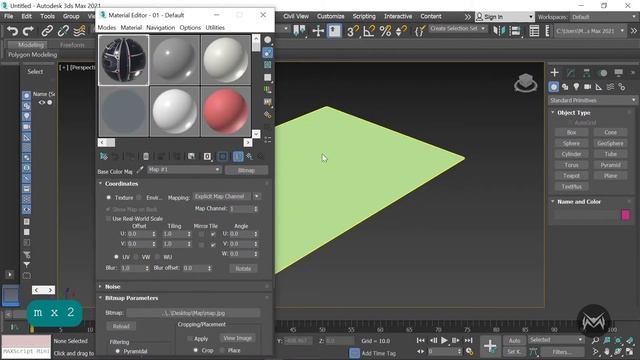 How to Add Bitmap in 3Ds Max 2021, 3Ds Max Bitmap Tutorial