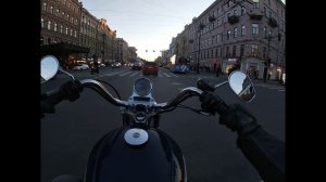 Вечерняя мотопрогулка по санкт-петербургу от первого лица на harley davidson Sportster1200