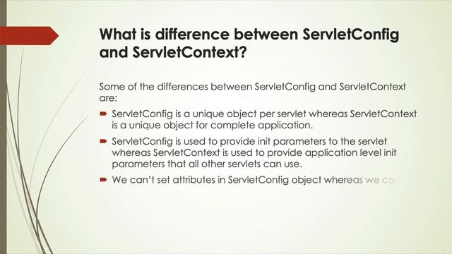 Differnce Between Servlet Config & Servlet Context смотреть онлайн