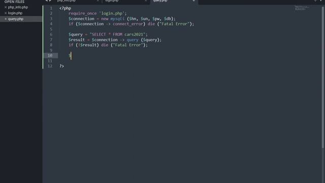 3. Запросы к базе данных MySQL с помощью PHP