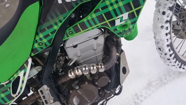 Kawasaki KLX 250 работа двигателя после подтяжки цепи ГРМ смотреть онлайн