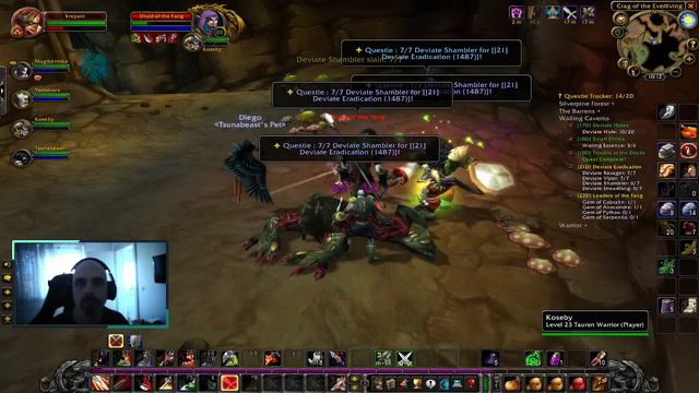 WoW Classic - HC - Official - Warrior - part 19 - dungeon Wailing Caverns смотреть онлайн