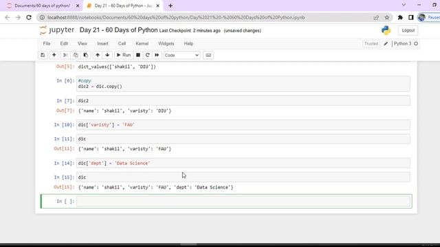 Day-21? 60 Days of Python | All About Dictionaries in Python | Python Dictionary (A to Z) @aiQuest