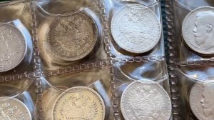 Серебряные монеты 1 рубль Николай II