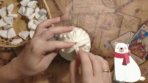 ? ЁЛОЧКА из ватных дисков ? ОЧЕНЬ простая НОВОГОДНЯЯ поделка ?