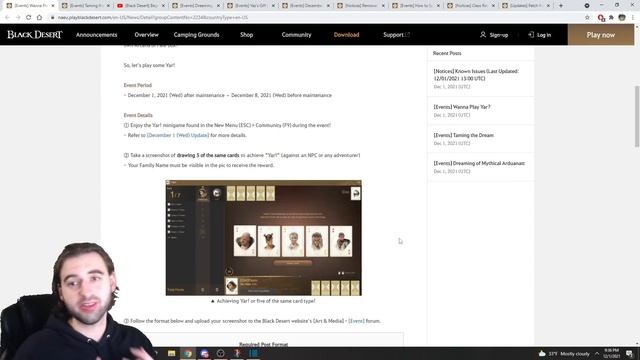 [Black Desert] Yar Card Game Guide and Events | Patch Notes December 1st, 2021 смотреть онлайн