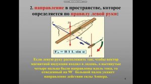 Сила Ампера 9 класс