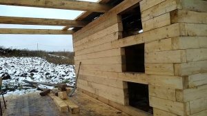 Кладка бруса для бани за четыре дня. #кладкабруса, #брусдлябани, #своимируками.