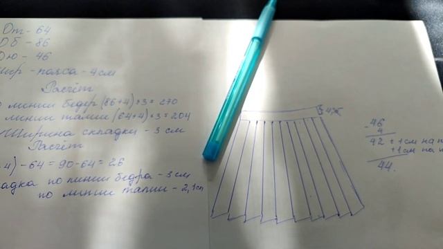 Юбка в складку для дочки. Тенисная юбка. Процесс пошива.