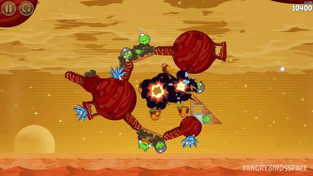 Angry Birds Space Red Planet Gameplay смотреть онлайн