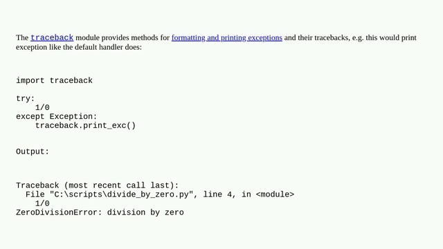 How do I print an exception in Python? смотреть онлайн