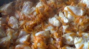 #559.Куриная грудка тушеная с овощами в сметане