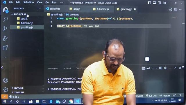 Parameterized Function Example |  Creating Custom Email Message in JavaScript | PickupBiz Learning