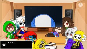 Undertale reacts to Sans vs Jevil
