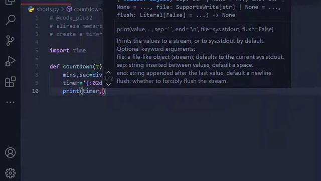 Create a timer using python programming language #short смотреть онлайн