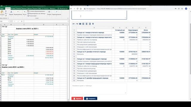Отчет о движении капитала #FSG #ГенераторФинансовойОтчетности #МСФО #ФинансоваяОтчетность