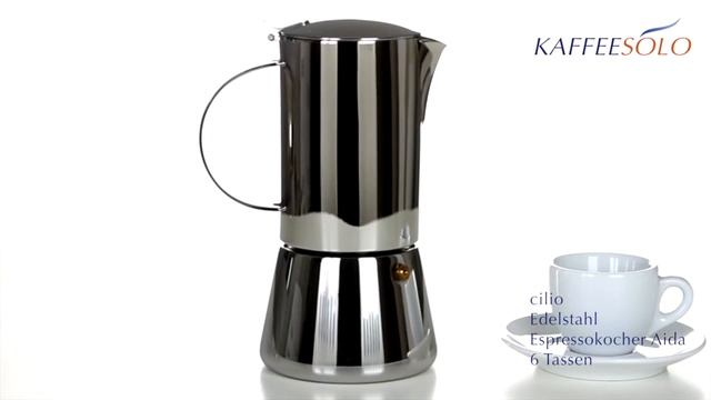 cilio Edelstahl Espressokocher Aida 6 Tassen