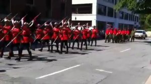 Kevin in the Tattoo parade, Halifax 120701