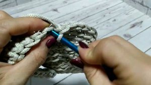 Сумка крючком из шнура. Даже если Вы новичок свяжете за один день....