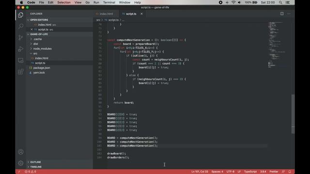 Implement Game of Life in TypeScript/JavaScript!