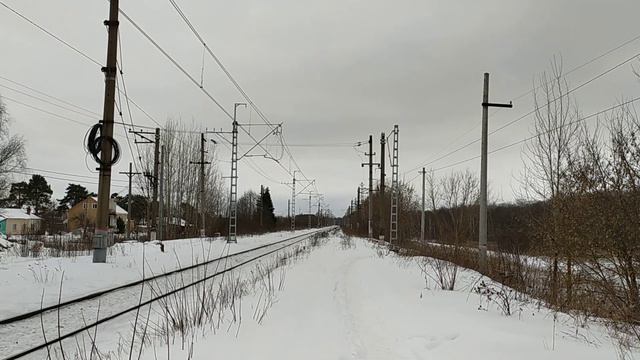 Реконструкция контактной сети на перегоне Каналстрой - Вербилки 02.2023 смотреть онлайн