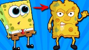 ЗОМБИ ЕДА Веселое видео СПАНЧ БОБ ПРЕВРАТИЛСЯ В ЗОМБИ И НАПАДАЕТ НА МЕНЯ мультяшная игра