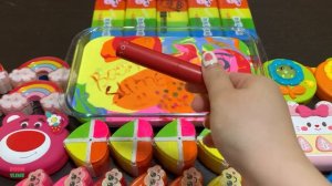 RELAXING WITH CLAY PIPING BAGS VS EYE SHADOW VS GLITTER Mixing Random Things Into Slime 5367.mp4